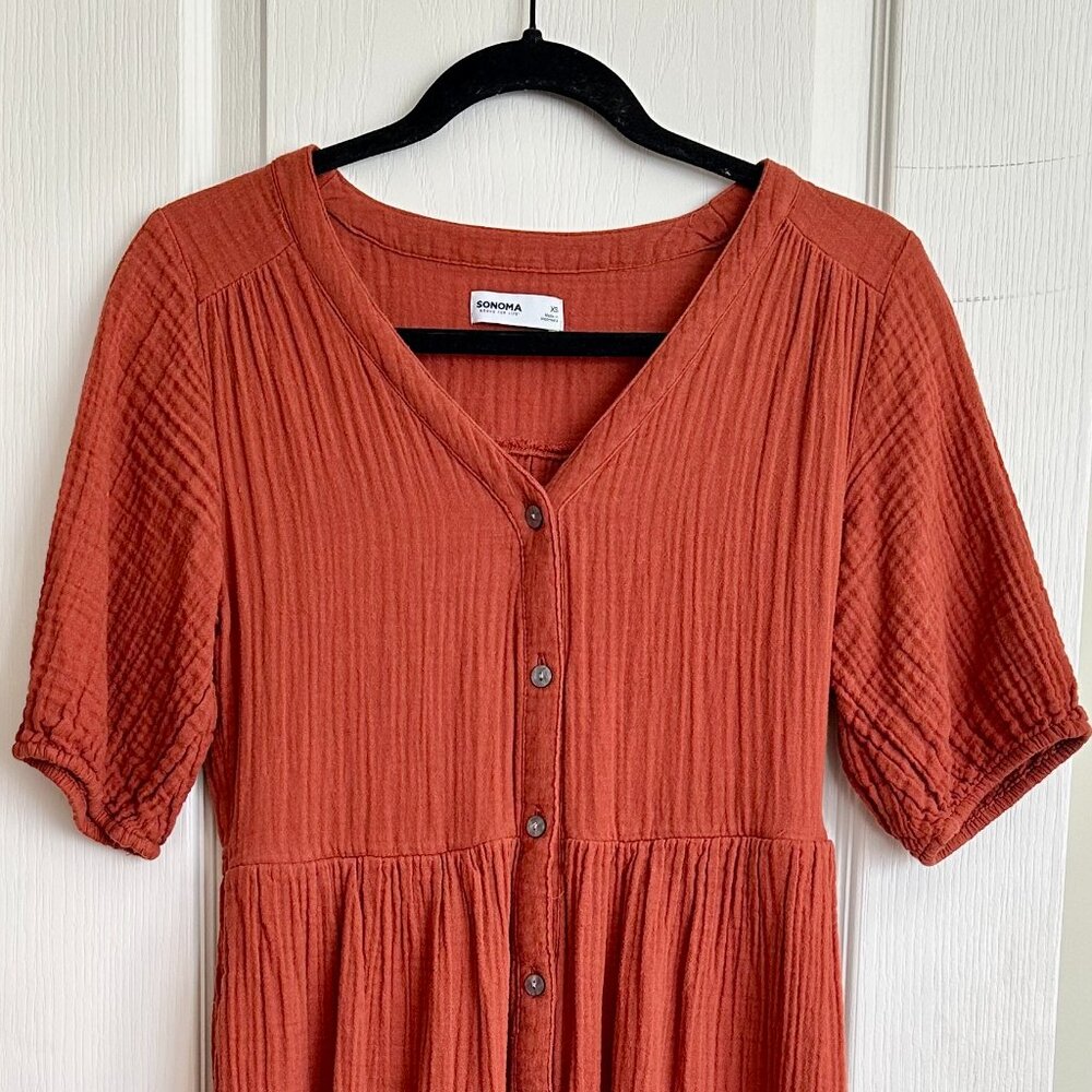 Sonoma Tiered Cotton Midi Dress